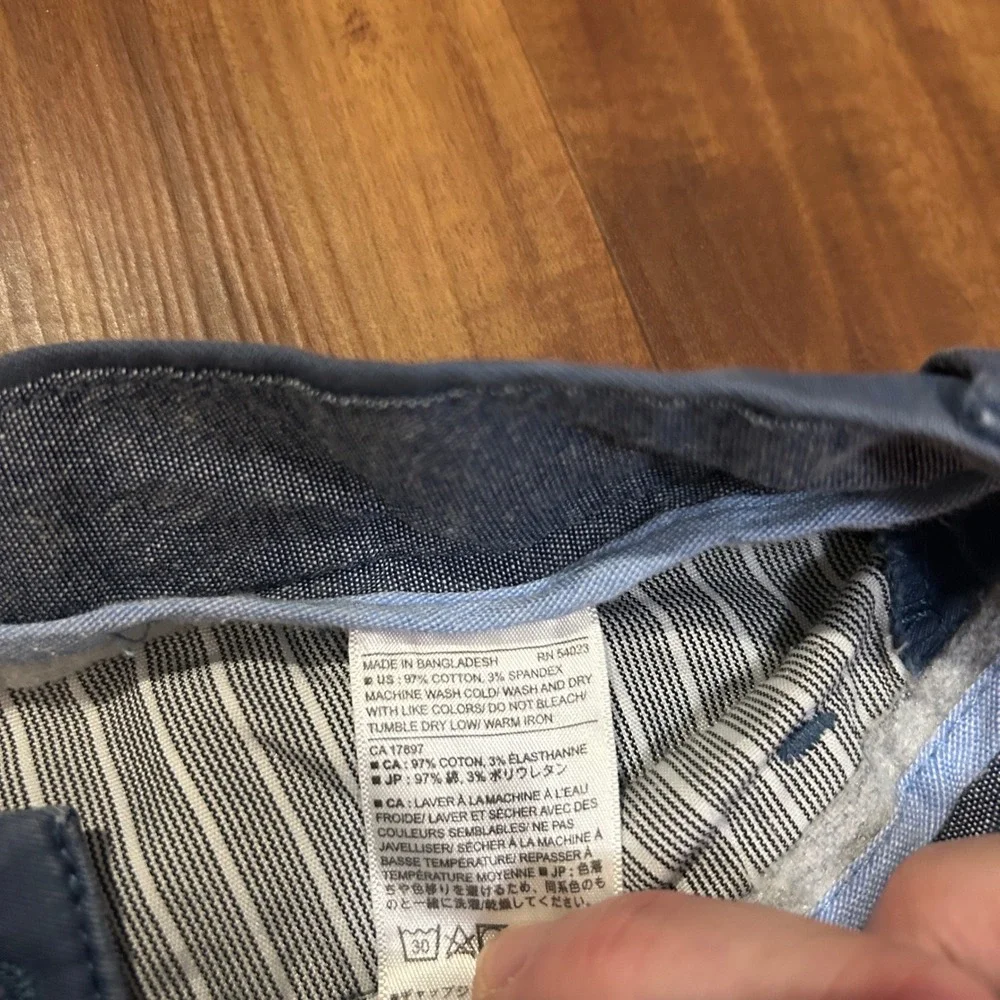 Banana Republic Mason Athletic Tapered Chino Pants Mens 34x32 Lush Blue 338337